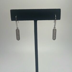 .925 Silver Dangle Earings with CZ’s